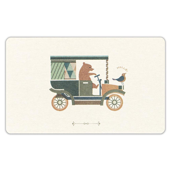 European Antique Markets (Antik Piac) Green Greeting Cards by NB Co. Japan
