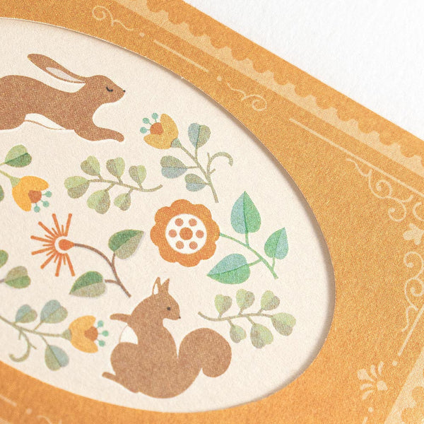 European Antique Markets (Antik Piac) Yellow Greeting Cards by NB Co. Japan