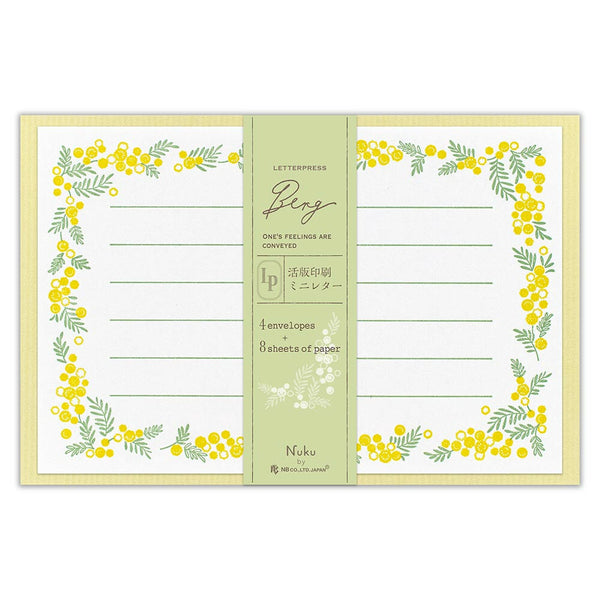 Berg Letterpress - Mimosa - Mini Letter Set