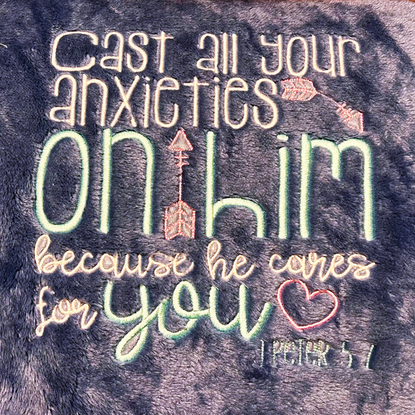 'He cares' Plush Blanket