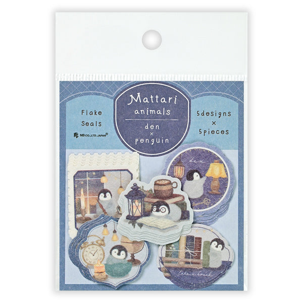 Mattari Animals Penguin Flake Stickers NB Co japan