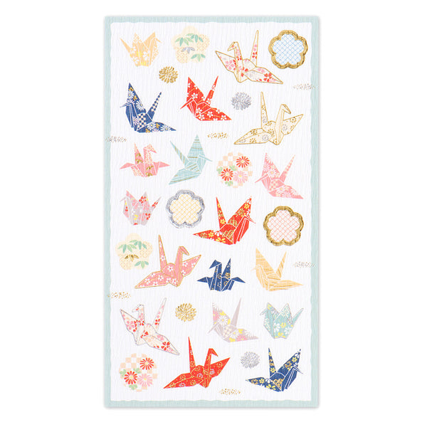 Origami Paper Crane Japanese Stickers Gold Foil NB Co