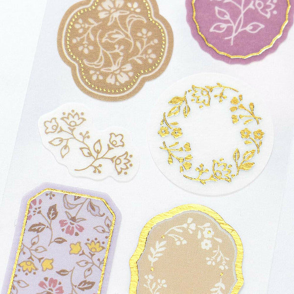Seal, Utatane, Japanese stickers, NB Co, Japan, Chintz, floral