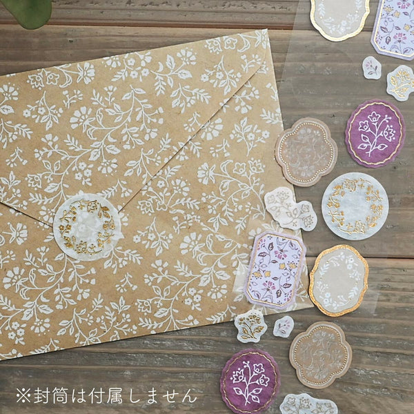Seal, Utatane, Japanese stickers, NB Co, Japan, Chintz, floral