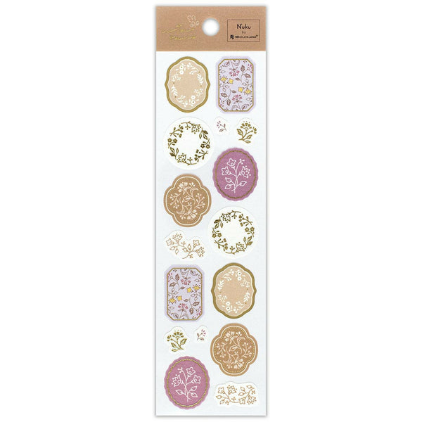 Seal, Utatane, Japanese stickers, NB Co, Japan, Chintz, floral