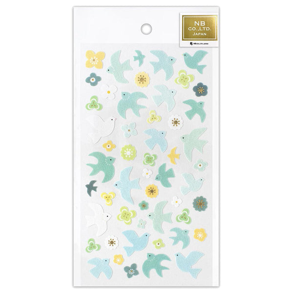 NB Co Japan dove non woven stickers gold foil