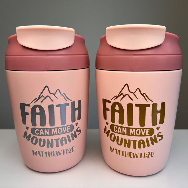 Travel Cup (Pink) - Faith can move mountains