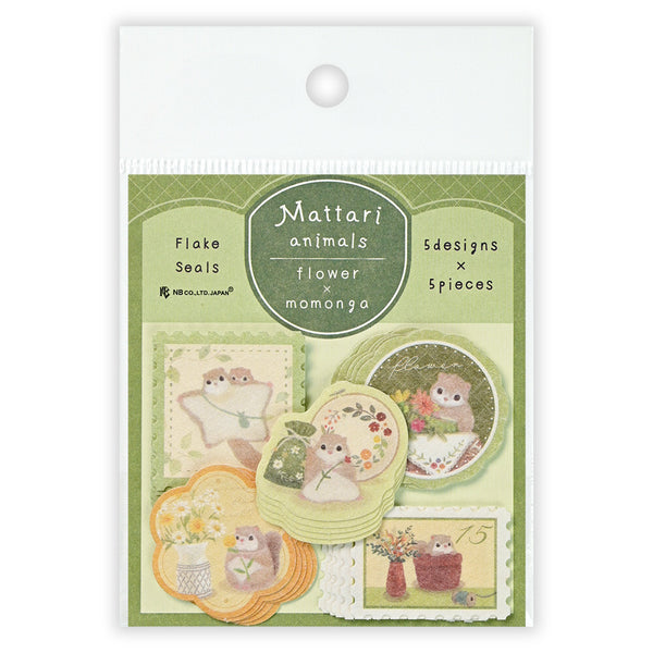 Mattari Animals - Momonga - Flake Seal Stickers