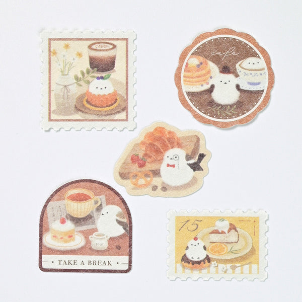 Mattari Animals - Shimaenaga - Flake Seal Stickers