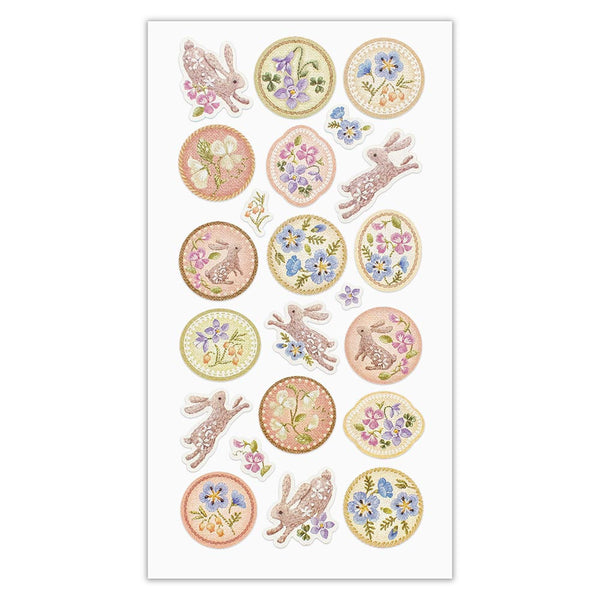 Fleurs et Chance Rabbit "Fete" Stickers by NB Co. Japan