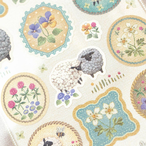 Fleurs et Chance Sheep "Cher" Stickers by NB Co. Japan