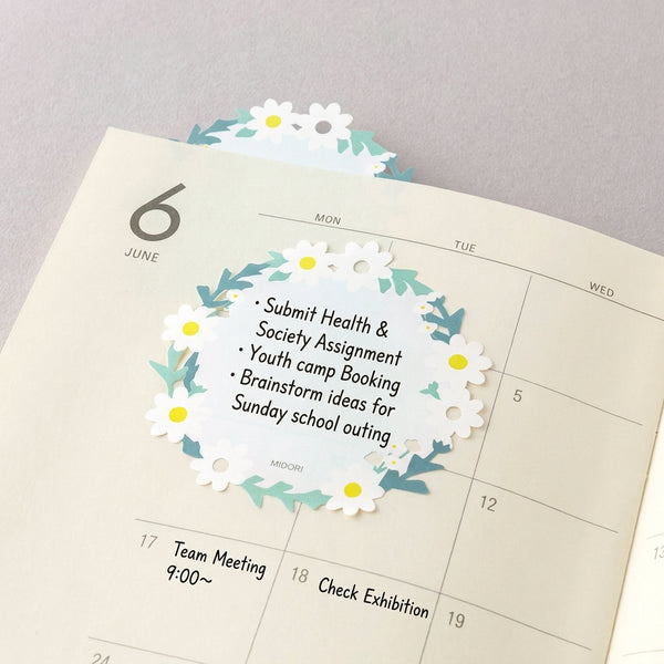 White Wreath - Die-Cut Sticky Notes