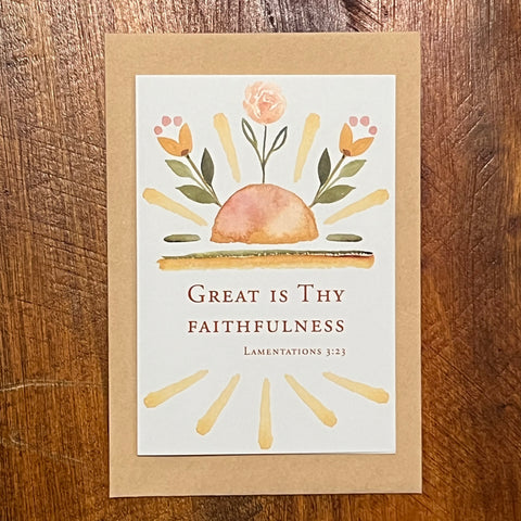 'Great is Thy faithfulness' Greeting Card