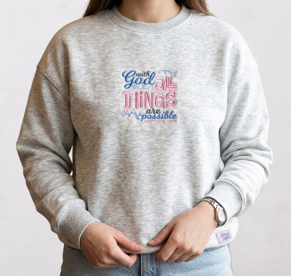 'All things are Possible' Oversized Jumper (Adult)