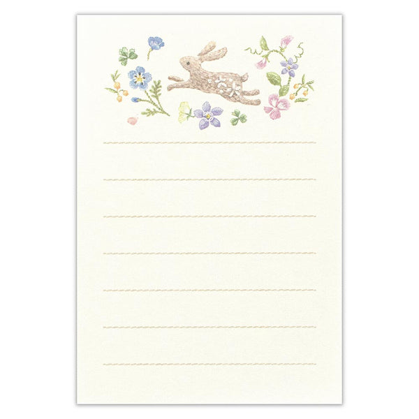 Fleurs et Chance Rabbit "Fete" Mini Letter Set by NB Co. Japan
