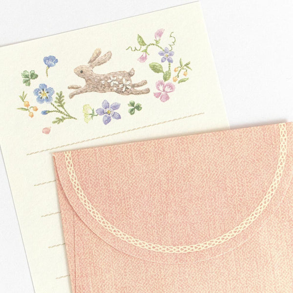 Fleurs et Chance Rabbit "Fete" Mini Letter Set by NB Co. Japan