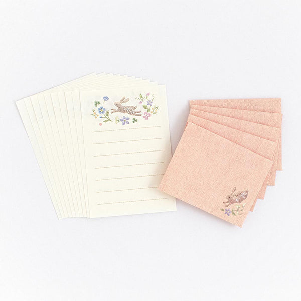 Fleurs et Chance Rabbit "Fete" Mini Letter Set by NB Co. Japan