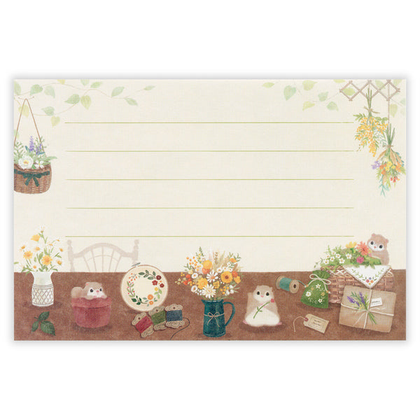 Letter set Mini Letter Made in Japan Mini Letter Mamatte Day Momonga
