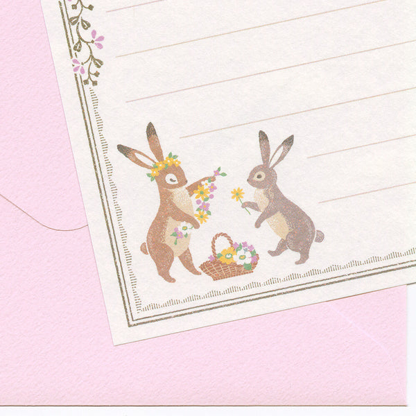 Ressa Mini Letter Set NB Co Japan Rabbit Flowers