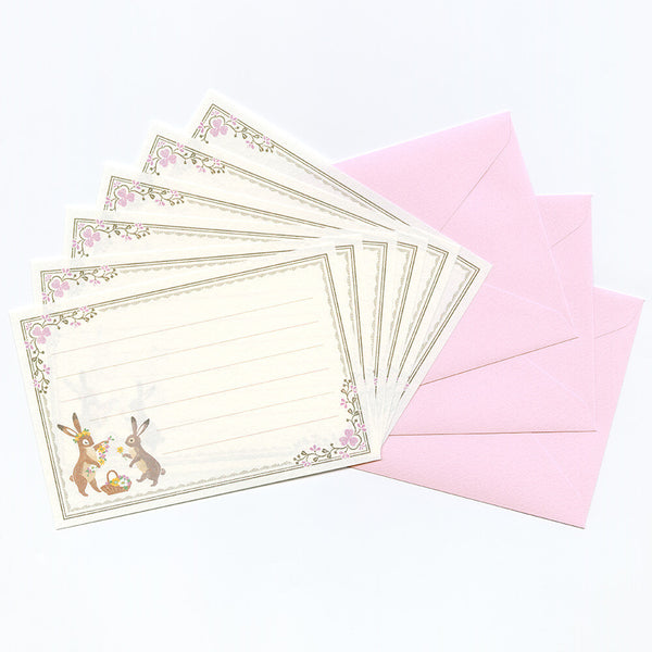 Ressa Mini Letter Set NB Co Japan Rabbit Flowers