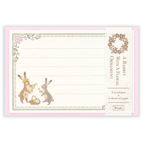 Ressa Mini Letter Set NB Co Japan Rabbit Flowers