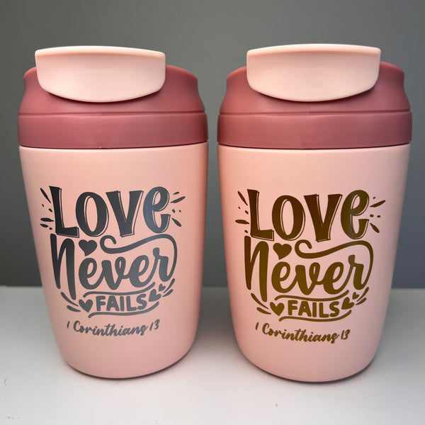 Travel Cup (Pink) - Love never fails