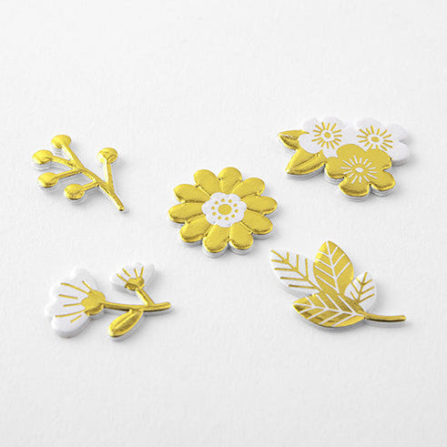 Midori gold stickers flowers