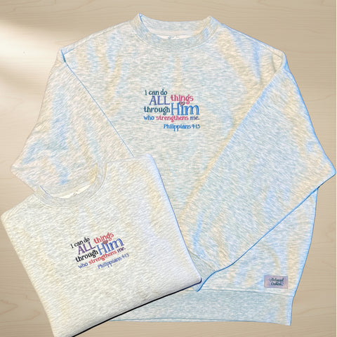 I can do all things embroidered bible jumper