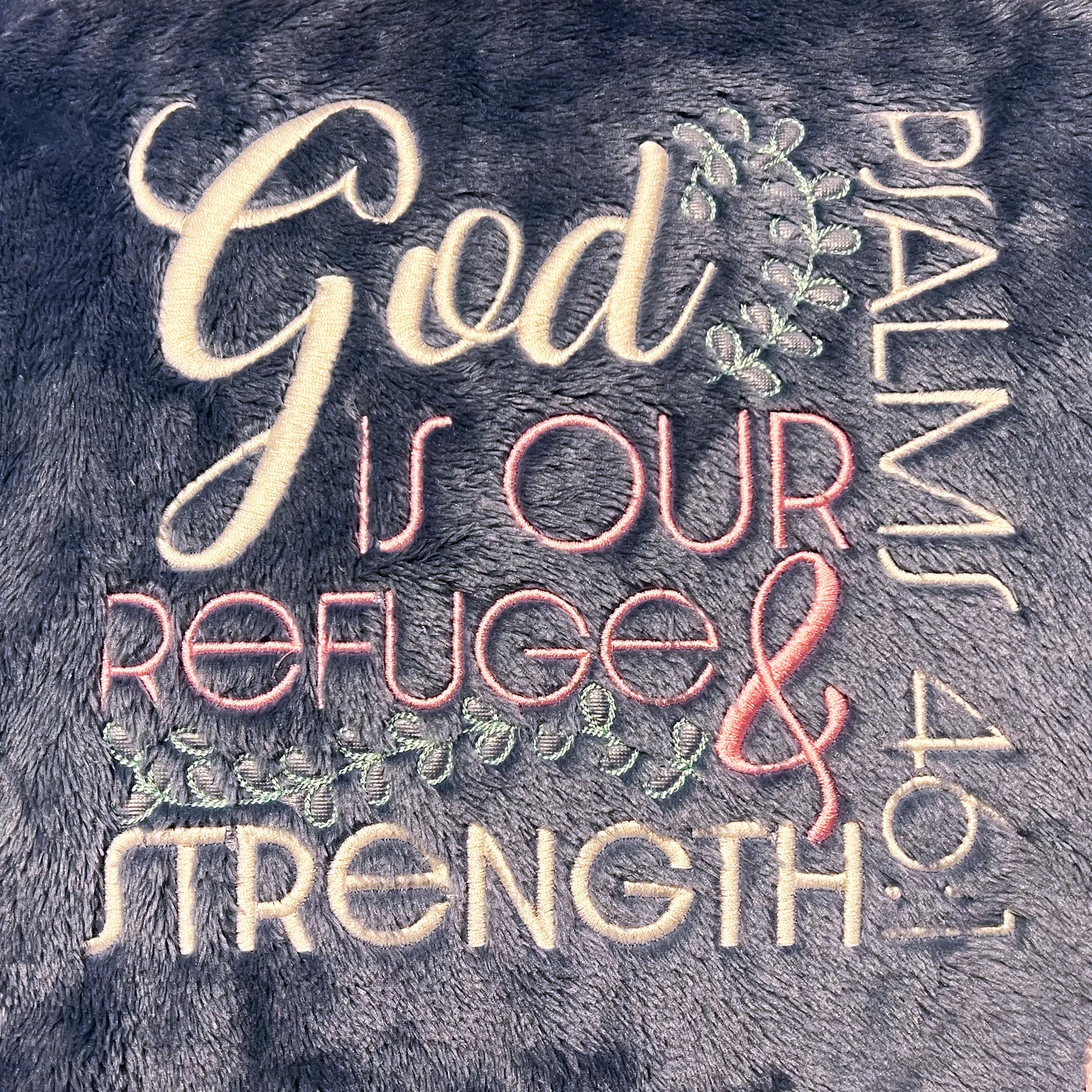 'God is our refuge' Plush Blanket