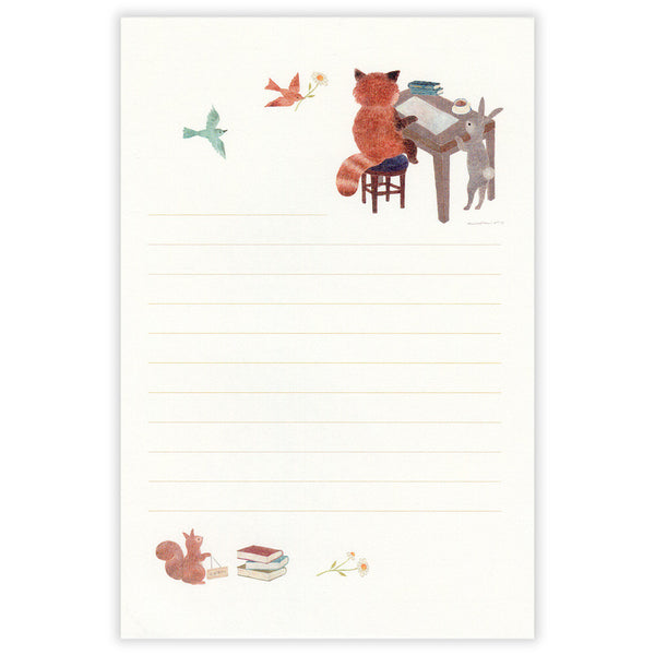 Ressa Red Panda Writing Paper Set by NB Co. Japan