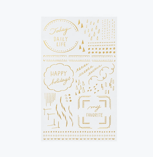 Midori foil transfer stickers