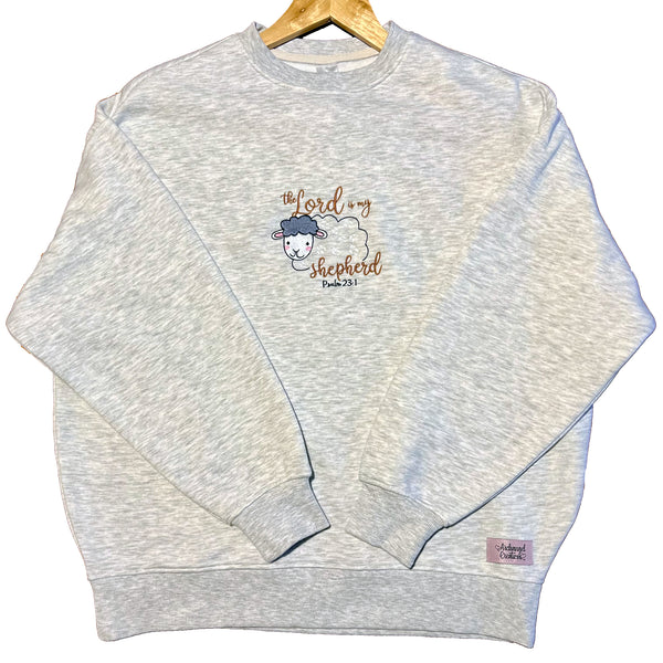 The Lord is my shepherd embroidered jumper