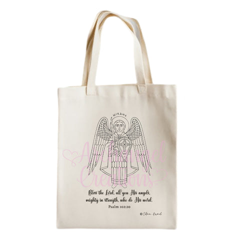 Tote bag with coptic icon and bible verse