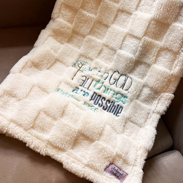 'With God' Throw Rug