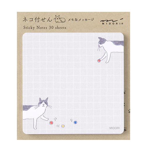 Midori Cat Sticky Notes Japanese Stationery
