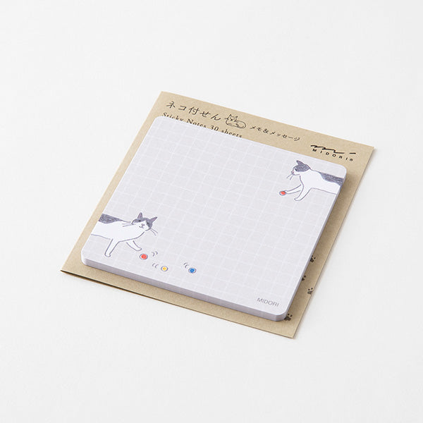 Midori Cat Sticky Notes Japanese Stationery