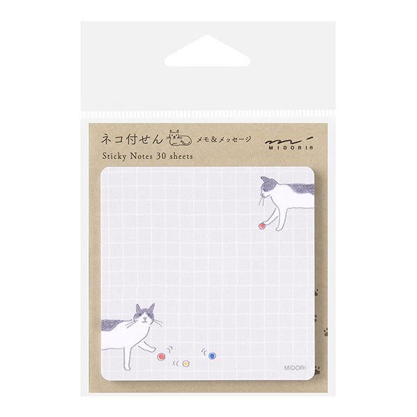 Midori Cat Sticky Notes Japanese Stationery