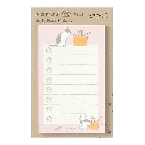 Midori Sticky Notes Cat