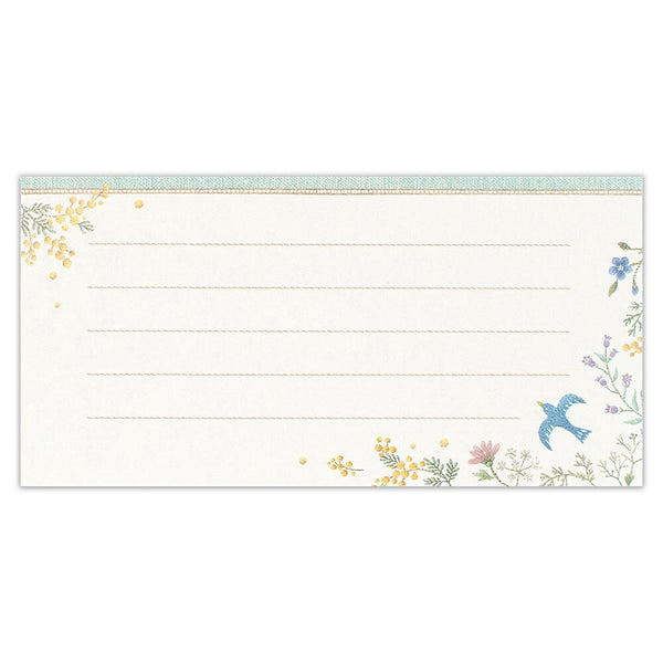 Fleurs et Chance Blue Bird "Merci" Writing Paper Set by NB Co. Japan