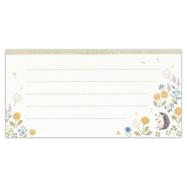 Fleurs et Chance Hedgehog "Plaisir" Writing Paper Set by NB Co. Japan