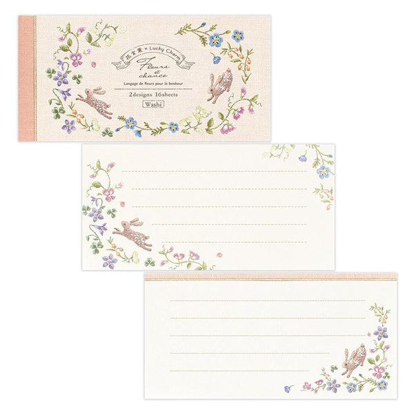 Fleurs et Chance Rabbit "Fete" Writing Paper Set by NB Co. Japan