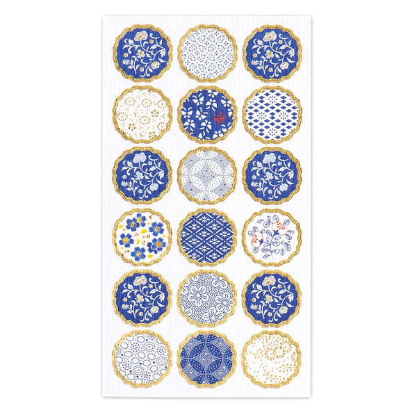 Indigo Flower Stickers by NB Co. Japan