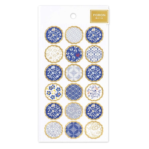 Indigo Flower Stickers by NB Co. Japan