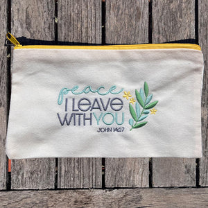 'Peace I leave with you' Canvas Pouch