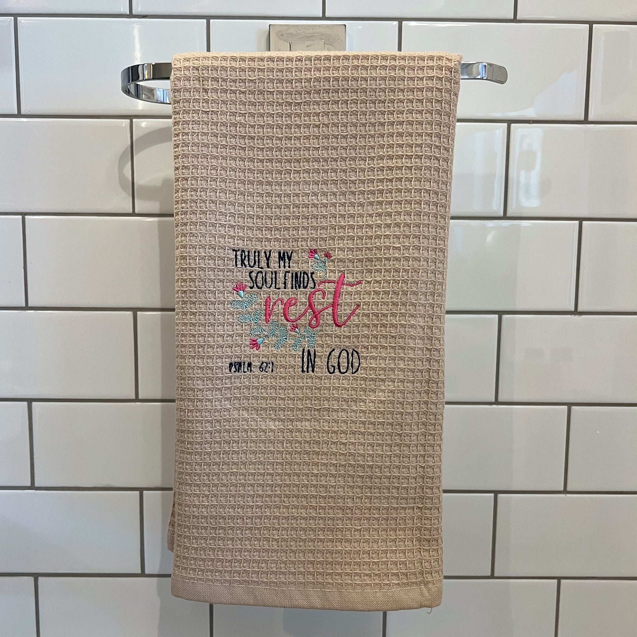 embroidered bible towel