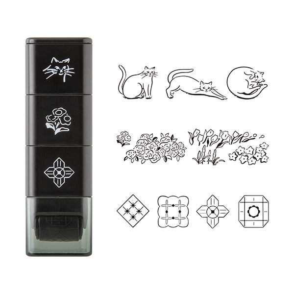 Midori Roller Stamp Cat