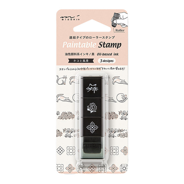 Midori Roller Stamp Cat