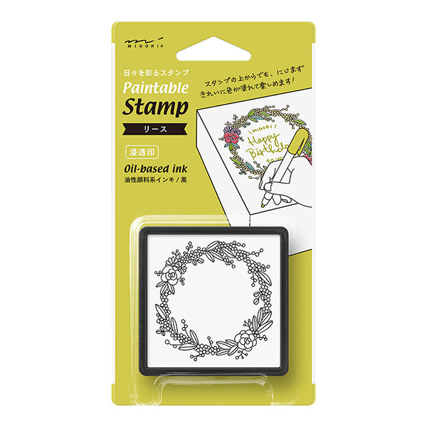 Midori - Stamp - Self-Inking - Wreath