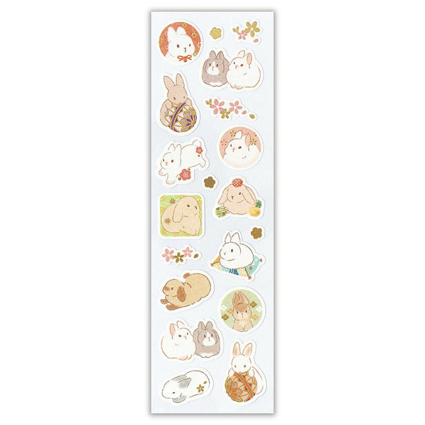 Flowers & Rabbits Stickers by NB Co. Japan