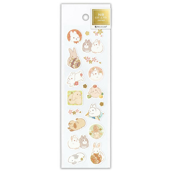 Flowers &amp; Rabbits Stickers by NB Co. Japan